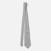 Cravate Damier gris classique  (Dos)