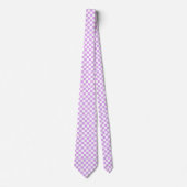 Cravate Damier lavande clair classique (Devant)