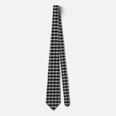 Cravate Damier noir blanc gris (Devant)