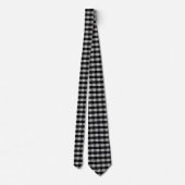 Cravate Damier noir blanc gris (Dos)