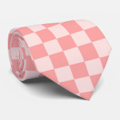 Cravate Damier rose (Roulé)