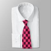 Cravate Damier rose et violet (Attaché)