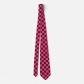 Cravate Damier rose et violet (Dos)