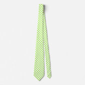 Cravate Damier vert citron visuel classique  (Devant)