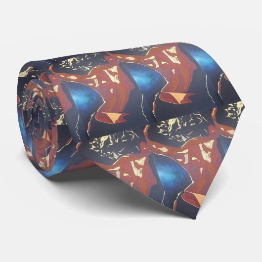 Cravate Dancefloor Diva Vacances d'été Art Abstrait (Roulé)