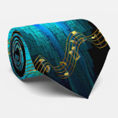 Cravate Dancing Music Notes (Roulé)