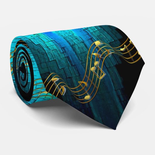 Cravate Dancing Music Notes (Roulé)