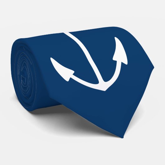 cravate d'ancre bleu marine (Roulé)