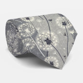 Cravate Dandelion monochrome moderne (Roulé)