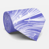 Cravate Dandelions Abstraits et lucioles Bleu (Roulé)