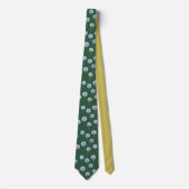 Cravate Dandelions Fleurs Dandelion Horloges Blanc, Vert (Devant)
