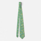 Cravate Dandelions, vert, jaune et bleu (Dos)