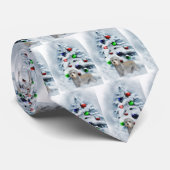 Cravate Dandie Dinmont Terrier Noël (Roulé)
