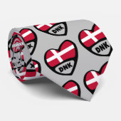 Cravate Danemark Code Pays Drapeau Insigne Coeur Pin, DNK (Roulé)