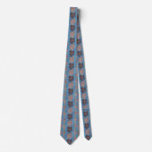 Cravate d'Angleterre Floral Bleu Strial (Devant)