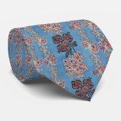 Cravate d'Angleterre Floral Bleu Strial (Roulé)
