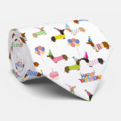 Cravate d'anniversaire de Dachshund (Roulé)