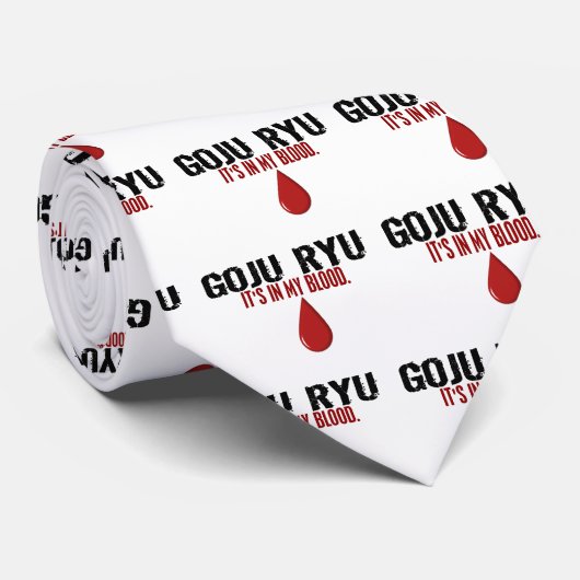 Cravate Dans mon sang GOJU RYU (Roulé)
