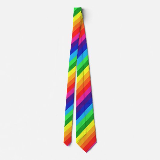 Cravate Dans un Motif arc-en-ciel rayé (Dos)