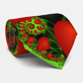 Cravate Danse Coeurs rouges Moderne Art Abstrait fractal (Roulé)