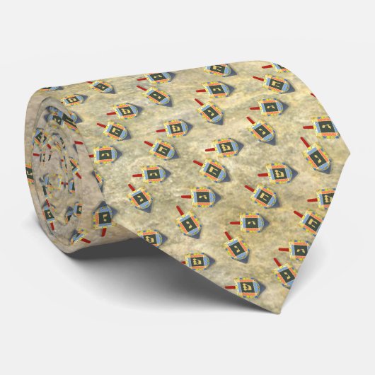 Cravate Danse Dreidels pour Hanoukka (Roulé)