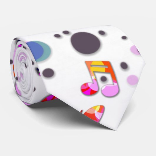 Cravate Danse Musique colorée (Roulé)
