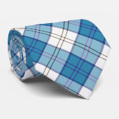 Cravate Danse - Tartan Turquoise Lennox (Roulé)