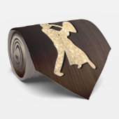 Cravate Danseurs Dorés Silhouettes (paillettes fausses ) (Roulé)