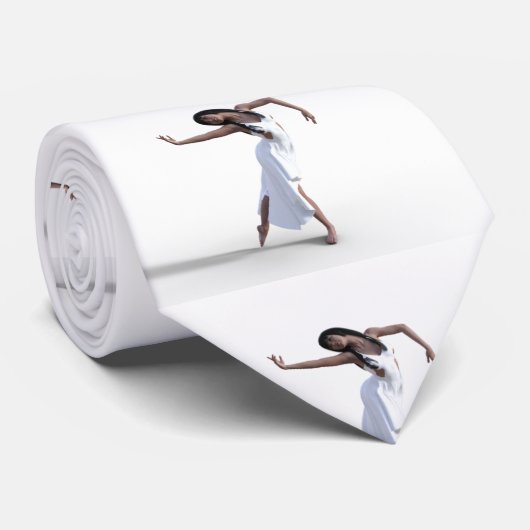 Cravate Danseuse blanche Thunder_Cove (Roulé)