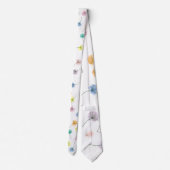 Cravate Dansons | Motif floral aquarelle (Dos)
