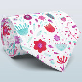 Cravate d'aquarelle florale