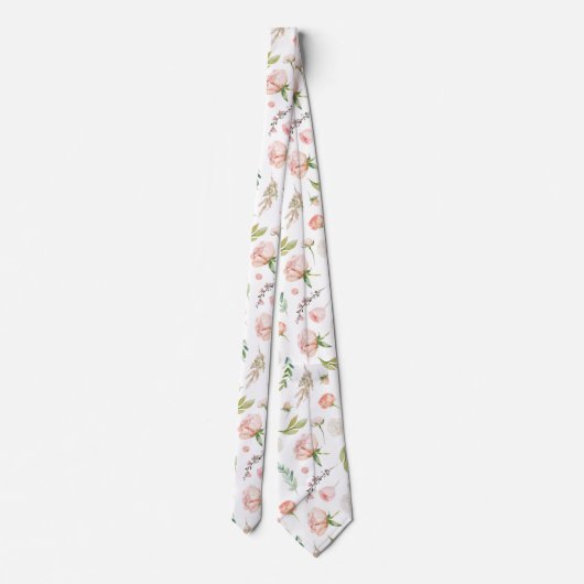 Cravate d'aquarelle florale d'été (Dos)