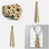 Cravate Dark Brown Micro Floral Sand Tie