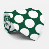 Cravate Dark Green Jumbo Polka Dots Custom Necktie (Roulé)