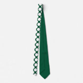 Cravate Dark Green Jumbo Polka Dots Custom Necktie (Dos)