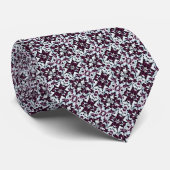 Cravate Dark Mulberry, Muted Powder Blue.. Baroque Damask (Roulé)