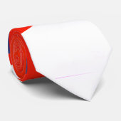 Cravate d'art Abstrait Bleu Rouge (Roulé)