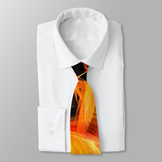Cravate d'art Abstrait Fireball (Attaché)