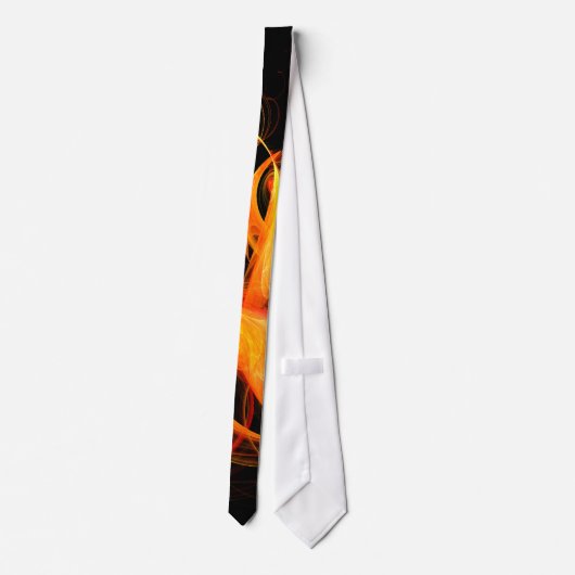 Cravate d'art Abstrait Fireball (Dos)