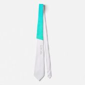 Cravate d'art Abstrait Laconique Turquoise Bleu Ve (Devant)