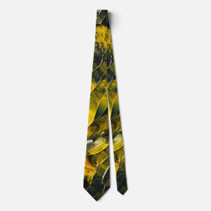 Cravate d'art Abstrait noir et jaune