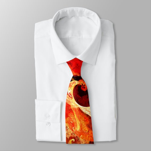 Cravate d'art Abstraite Dancing Firebirds (Attaché)