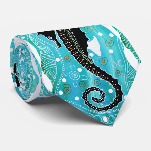 Cravate d'art autochtone Seahorse (Roulé)