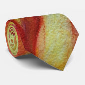 Cravate d'art couleur orange et jaune (Roulé)