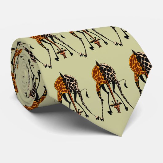 CRAVATE D'ART DE GIRAFE (Roulé)