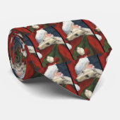 Cravate d'art de lévrier et de chien de Père Noël (Roulé)