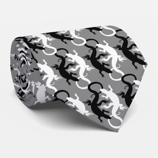 Cravate d'art de lézard de cadeaux de reptile de (Roulé)