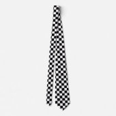 Cravate d'art de style tableau gris noir et blanc (Dos)