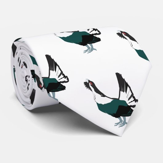 Cravate d'art des oiseaux capercaillie (Roulé)