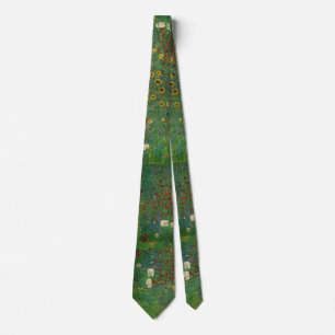 Cravate d'art du jardin fleuri Gustav Klimts